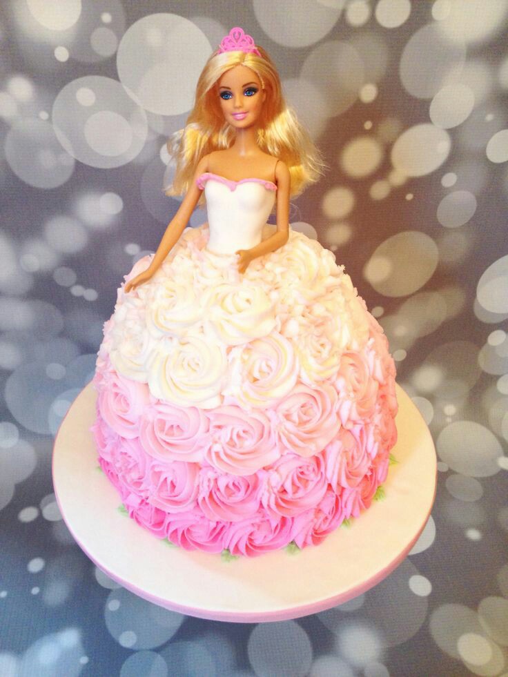 Fresh Cream Barbie Doll Cake Trivandrum Cake House Online Cake